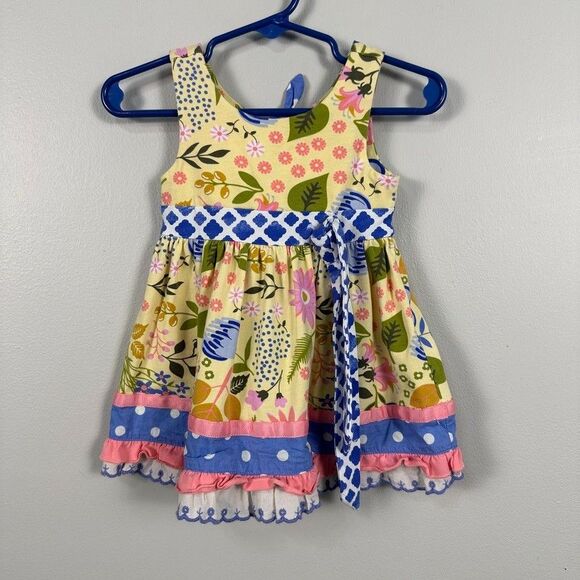 Matilda Jane Other - Matilda Jane Girls 6-12 Months May Day Dress Floral Polka Dots Summer Sleeveless